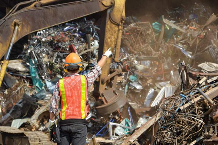 Tri de déchets après démolition Tesson